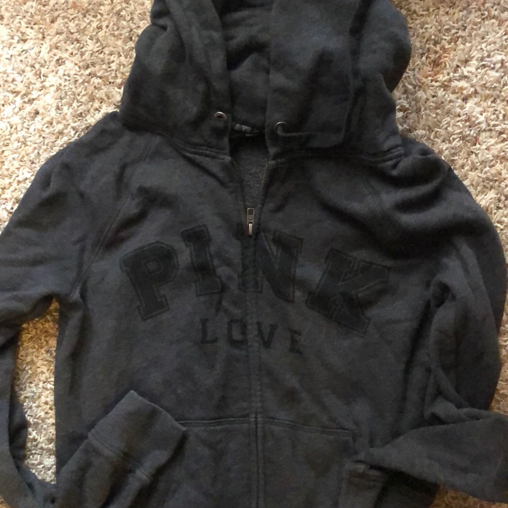 Hooded PINK Zip Up Sweatshirt